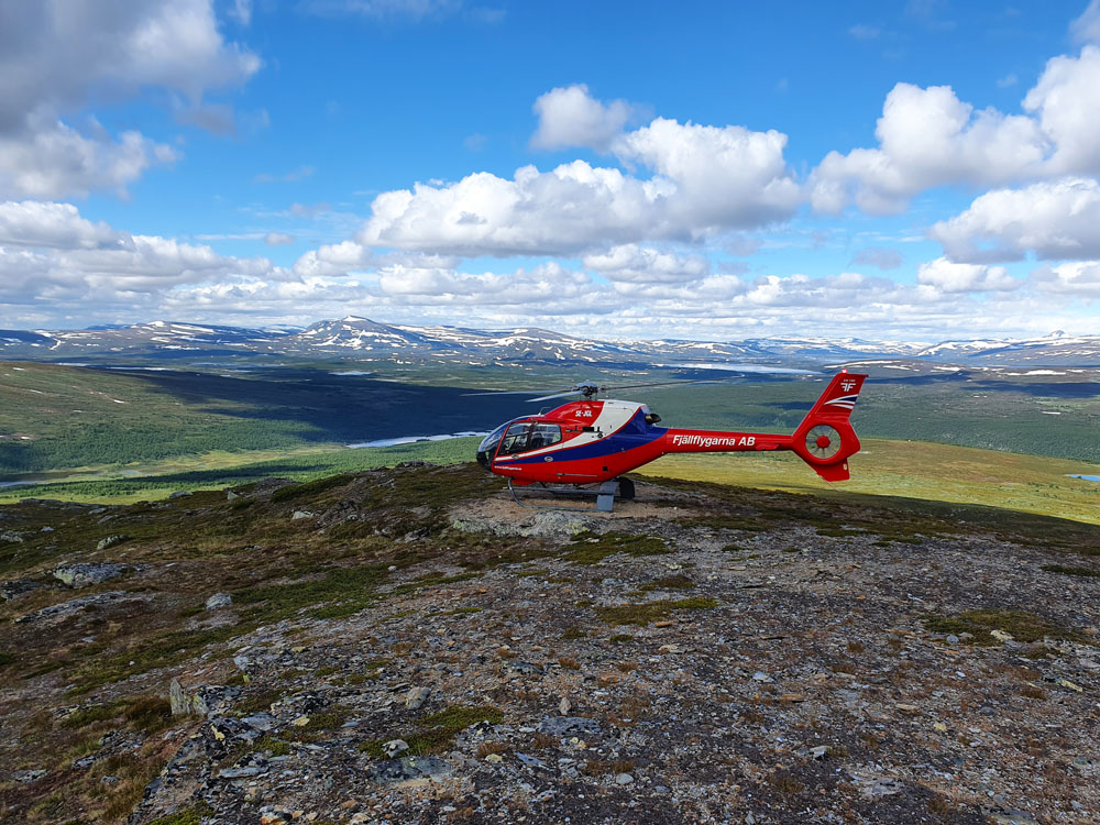 Helikopter wandeling Zweeds Lapland