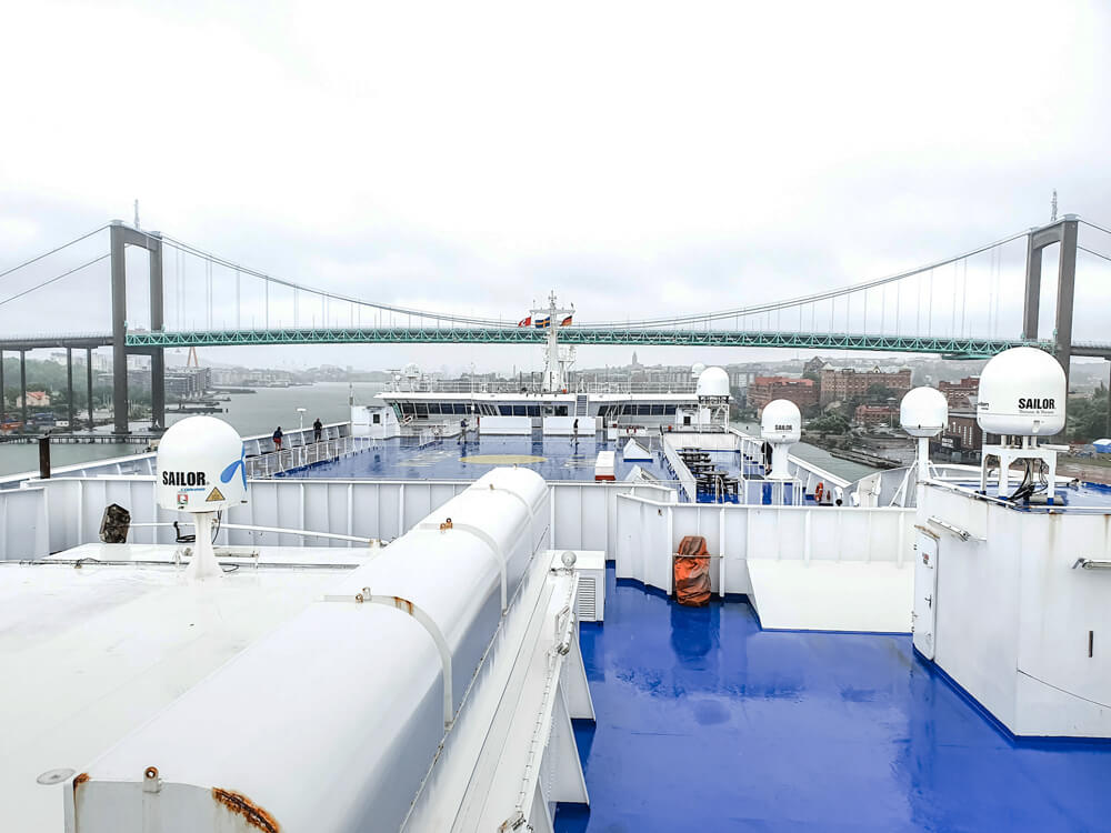 overtocht Zweden, aankomst in Goteborg met de Stena Line