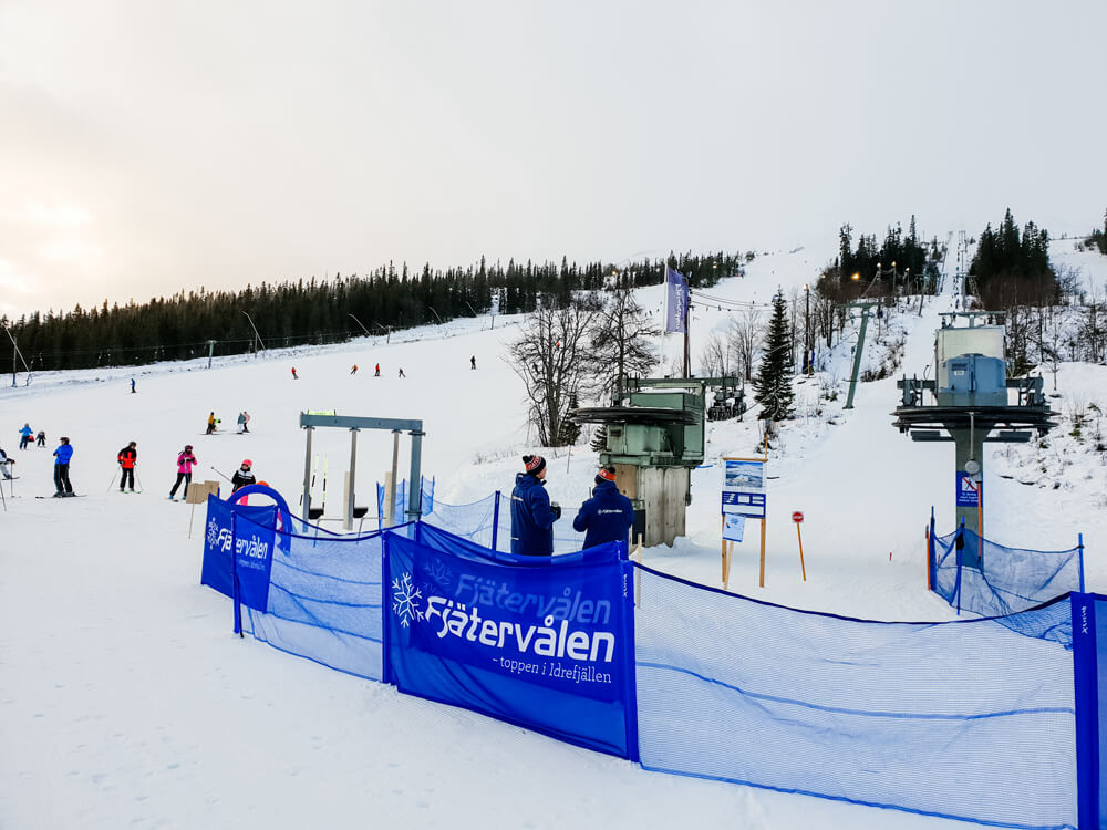 Wintersport Fjatervalen en Idre Fjäll Zweden