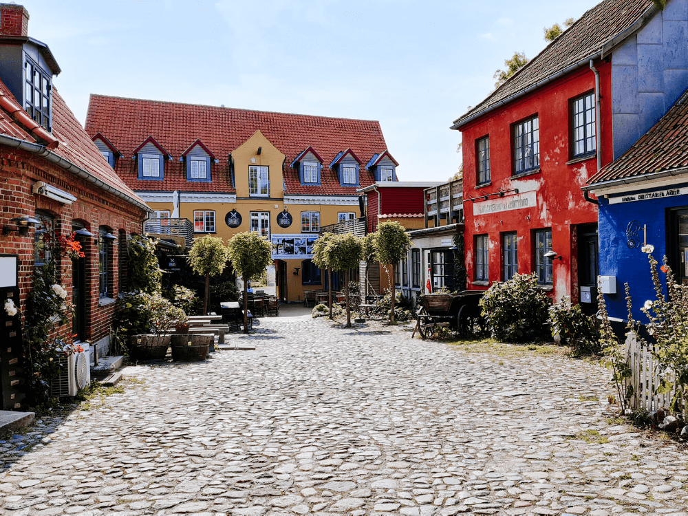 Stege hoofdplaats van het eiland Krijtrotsen Møn in Denemarken